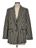 Everlane 100% Polyester Checkered-gingham Gray Blazer Size 00 - photo 1