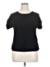 Apt. 9 Solid Black Short Sleeve T-Shirt Size XL - photo 1
