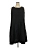 Roaman's 100% Polyester Solid Black Casual Dress Size 20 - photo 1