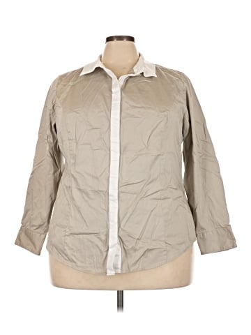 Lane Bryant 3/4 Sleeve Button-Down Shirt (view 1)
