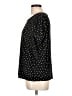Adrianna Papell Polka Dots Black Long Sleeve Blouse Size L - photo 5