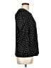 Adrianna Papell Polka Dots Black Long Sleeve Blouse Size L - photo 4