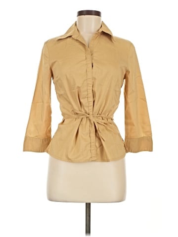 Hennes 3/4 Sleeve Button-Down Shirt (view 1)