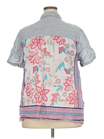 J.Jill Short Sleeve Button-Down Shirt (view 2)