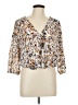 AUW 100% Polyester Orange 3/4 Sleeve Blouse Size L - photo 1