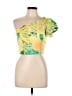 Chicways 100% Polyester Yellow Short Sleeve Top Size M - photo 1