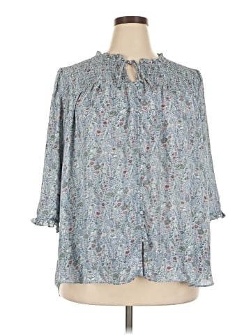 Rose + Olive 3/4 Sleeve Blouse (view 1)