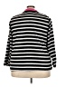 Woman Within 100% Polyester Stripes Black Pullover Sweater Size 22 (1X) - photo 2