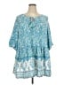 BLOOMCHIC 100% Rayon Teal 3/4 Sleeve Blouse Size 26 - photo 1