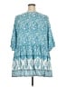BLOOMCHIC 100% Rayon Teal 3/4 Sleeve Blouse Size 26 - photo 2