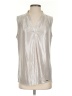 Calvin Klein Metallic Silver Sleeveless Blouse Size S - photo 1