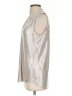 Calvin Klein Metallic Silver Sleeveless Blouse Size S - photo 5