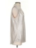 Calvin Klein Metallic Silver Sleeveless Blouse Size S - photo 4