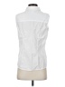 Basic Editions White Sleeveless Button-Down Shirt Size S - photo 2