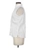 Basic Editions White Sleeveless Button-Down Shirt Size S - photo 5