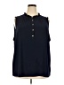 Nina Leonard Blue Sleeveless Blouse Size 2X - photo 1