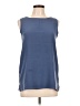 Classiques Entier 100% Silk Blue Sleeveless Top Size 10 - photo 1
