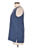 Classiques Entier 100% Silk Blue Sleeveless Top Size 10 - photo 5