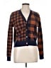Vigoss 100% Polyester Plaid Brown Cardigan Size L - photo 1