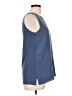 Classiques Entier 100% Silk Blue Sleeveless Top Size 10 - photo 4