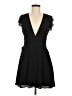 Express 100% Polyester Solid Black Cocktail Dress Size 6 - photo 1