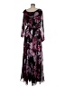 Xscape 100% Polyester Floral Purple Cocktail Dress Size 6 - photo 2
