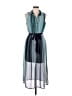 En Focus Studio Stripes Teal Casual Dress Size 14 - photo 1