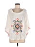 Mud Pie 100% Viscose White 3/4 Sleeve T-Shirt Size M - photo 1