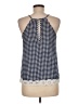 Almost Famous 100% Polyester Blue Sleeveless Blouse Size M - photo 2