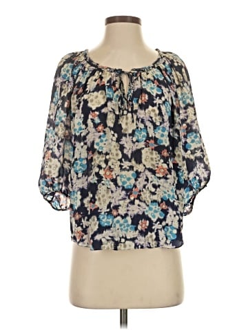 Rebecca Taylor 3/4 Sleeve Silk Top (view 1)