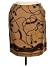 Talbots 100% Cotton Graphic Brown Casual Skirt Size 16 - photo 1