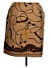 Talbots 100% Cotton Graphic Brown Casual Skirt Size 16 - photo 2