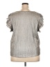 Nicole Miller New York Metallic Silver Short Sleeve Top Size 2X - photo 2