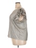 Nicole Miller New York Metallic Silver Short Sleeve Top Size 2X - photo 5