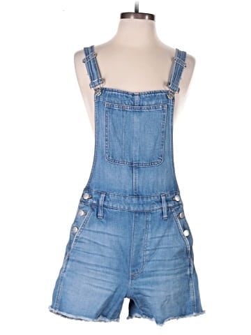 Madewell Adirondack Short Overalls in Denville Wash (view 1)