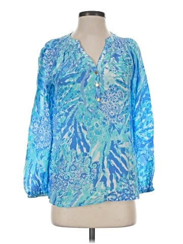 Lilly Pulitzer 3/4 Sleeve Silk Top (view 1)