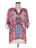 Hale Bob 100% Polyester Pink Short Sleeve Blouse Size M - photo 1