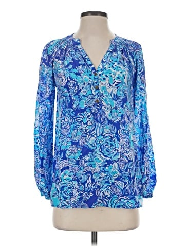 Lilly Pulitzer Long Sleeve Silk Top (view 1)