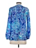 Lilly Pulitzer 100% Silk Blue Long Sleeve Silk Top Size XS - photo 2