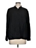 Kate Hill Houndstooth Black Long Sleeve Blouse Size L - photo 1