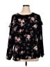 City Chic Black Long Sleeve Blouse Size 16 Plus (S) - photo 1