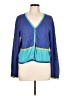 Nina Leonard Blue Cardigan Size L - photo 1