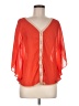 Guess 100% Polyester Orange 3/4 Sleeve Blouse Size M - photo 1
