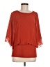 Coco Bianco 100% Polyester Red 3/4 Sleeve Blouse Size M - photo 1
