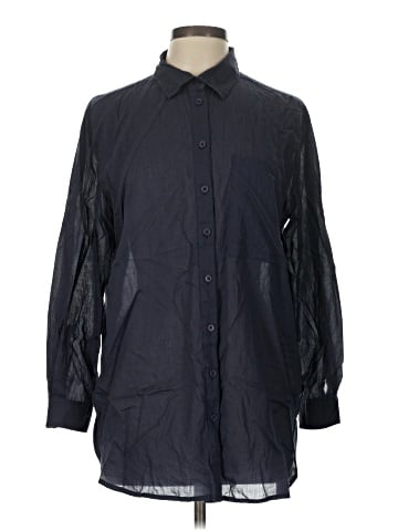 Garnet Hill 3/4 Sleeve Button-Down Shirt (view 1)