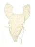 rue21 Solid Ivory One Piece Swimsuit Size M - photo 1