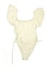 rue21 Solid Ivory One Piece Swimsuit Size M - photo 2