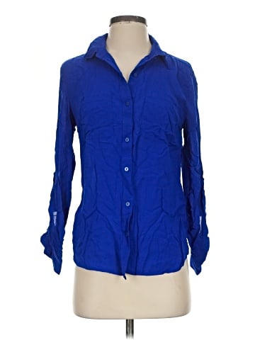 a.n.a. A New Approach 3/4 Sleeve Button-Down Shirt (view 1)