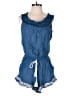 Lucky Brand 100% Cotton Solid Blue Romper Size 2 - photo 1