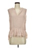 Tory Burch 100% Polyester Tan Sleeveless Blouse Size 8 - photo 1